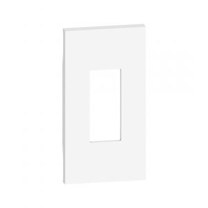 LIVING NOW. Лицевая панель для телефонных и компьютерных розеток 2 модуля.Цвет Белый. — изображение 1