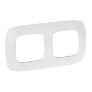 Рамка "Тиснение белое". 2-постовая универсальная. Valena ALLURE — изображение 1