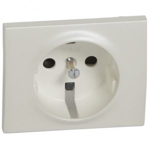 Лицевая панель для розетки 2К+З - с защитными шторками - Жемчуг (Перламутр) - Galea Life — изображение 1