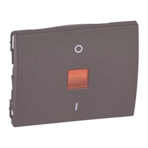 Клавиша двухполюсная с индикацией - Тёмная бронза - Galea Life — изображение 1