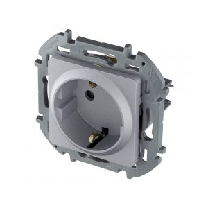 Розетка с заземлением и интегрированными защитными шторками Legrand 673732 Inspiria с/у 16 А ~250В — изображение 1