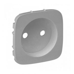 Лицевая панель силовой розетки 2К. Алюминий. Valena ALLURE — изображение 1