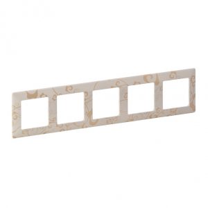 Рамка "Ампир бежевый". 5-постовая универсальная. Valena LIFE — изображение 1