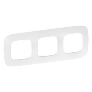 Рамка "Тиснение белое". 3-постовая универсальная. Valena ALLURE — изображение 1