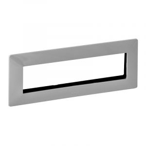 Рамка для модульных устройств Mosaic 4x2 модуля, Алюминий. Valena Life — изображение 1