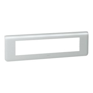 Рамка пластиковая Mosaic 10 модулей Алюминий — изображение 1