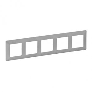 Рамка "Алюминий". 5-постовая универсальная. Valena LIFE — изображение 1