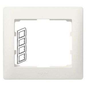 Рамка 4 поста - вертикальный монтаж - Жемчуг - Galea Life — изображение 1