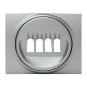 Лицевая панель для двойной розетки для колонок - Алюминий - Galea Life — изображение 1