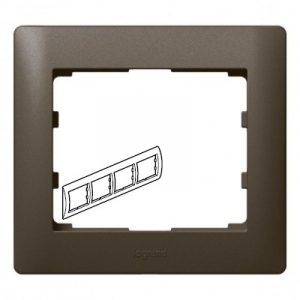 Рамка 4 поста - горизонтальный монтаж - Тёмная бронза - Galea Life — изображение 1