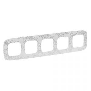 Рамка "Нарцисс хром". 5-постовая универсальная. Valena ALLURE — изображение 1