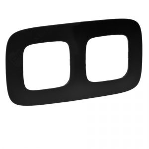 Рамка "Матовый черный". 2-постовая универсальная. Valena ALLURE — изображение 1