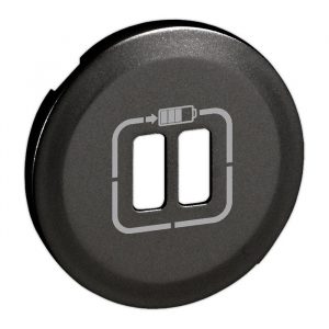 Лицевая панель - зарядное устройство 2 х USB 1500 мА, Кат. № 0 674 62 - графит - Программа Celiane — изображение 1