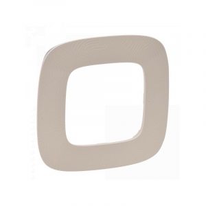 Рамка "Тиснение бежевое". 1-постовая универсальная. Valena ALLURE — изображение 1