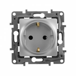 Розетка 2 x 2К+З 16 А 250 В Legrand 672421 Etika алюминий — изображение 4
