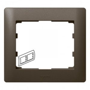 Рамка 2 поста - горизонтальный монтаж - Тёмная бронза - Galea Life — изображение 1