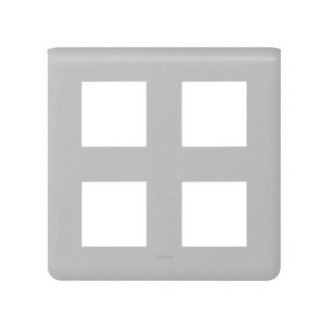 Рамка пластиковая Mosaic 2х2х2 модуля Алюминий — изображение 1