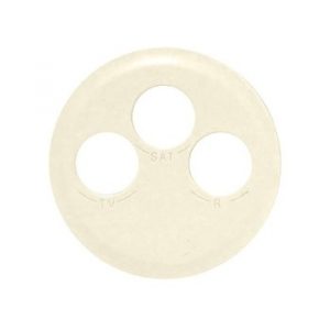 Лицевая панель для розетки ТВ/Радио/Спутник (TV/FM/SAT), Слоновая кость - Программа Celiane — изображение 1