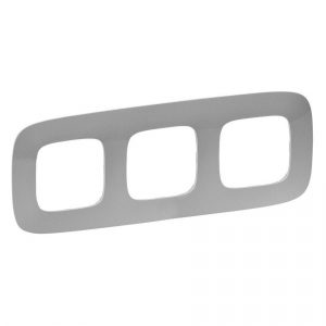 Рамка "Алюминий". 3-постовая универсальная. Valena ALLURE — изображение 1