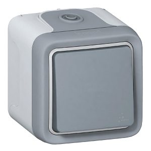 Однополюсный переключатель на 2 направления - накладной монтаж - 10 A - 25 - Серый - Программа Plexo — изображение 1