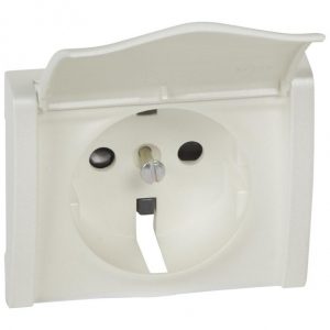 Лицевая панель для розетки 2К+З - с защитными шторками + крышка - Жемчуг (Перламутр) - Galea Life — изображение 1