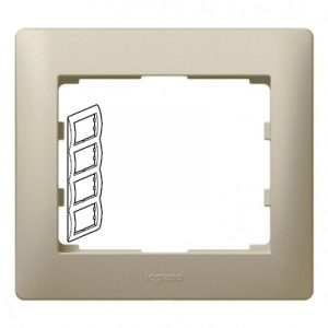 Рамка 4 поста - вертикальный монтаж - Титан - Galea Life — изображение 1