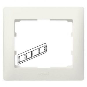 Рамка 4 поста - горизонтальный монтаж - Жемчуг - Galea Life — изображение 1