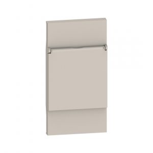 LIVING NOW. Лицевая панель с крышкой для розеток 2К+З немецкого стандарта 2 модуля.Цвет Песочный. — изображение 1