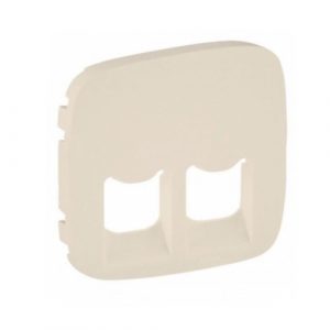 Лицевая панель для двойных телефонных/информационных розеток. Слоновая кость. Valena ALLURE — изображение 1