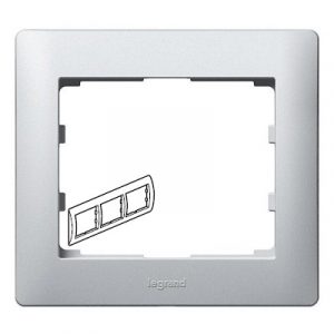 Рамка 3 поста - горизонтальный монтаж - Алюминий - Galea Life — изображение 1