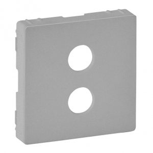 Лицевая панель для аудиорозетки "банан" одиночной. Алюминий. Valena LIFE — изображение 1