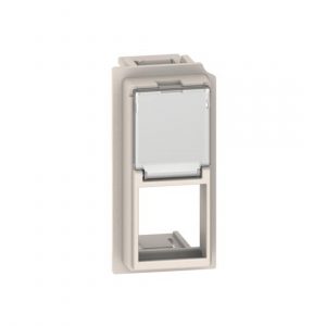 LIVING NOW. Лицевая панель для адаптеров Keystone RJ45 1 модуль.Цвет Песочный. — изображение 1