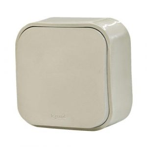 Переключатель 10A 1 кл, Слоновая кость. Quteo — изображение 1