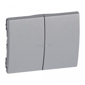 Клавиша двойная с индикацией - Алюминий - Galea Life — изображение 1