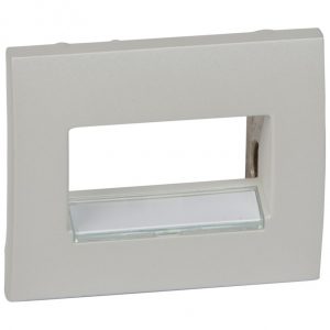 Лицевая панель с держателем этикеток для информационной розетки RJ45 1 или 2 выхода - Жемчуг (Перламутр) - Galea Life — изображение 1