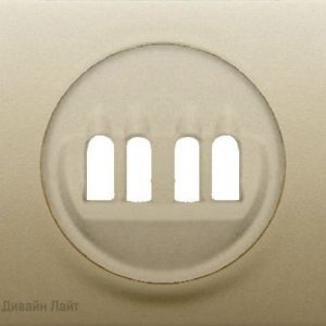 Лицевая панель для двойной розетки для колонки - Кат. № 7 757 84 - Титан - Galea Life — изображение 1