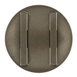 Лицевая панель - двухклавишный выключатель 1-полюсный / переключатель с тонкими клавишами - графит - Программа Celiane — изображение 1