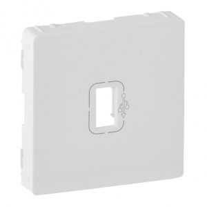 Розетка USB 3.0 с подключенным кабелем 15см и разьемом. С лицевой панелью. Белая. Valena LIFE — изображение 1