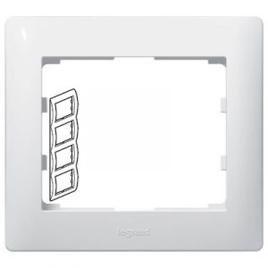 Рамка 4 поста - вертикальный монтаж - Белый - Galea Life — изображение 1