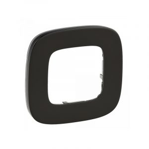 Рамка "Черная сталь". 1-постовая универсальная. Valena ALLURE — изображение 1