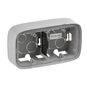 Коробка для накладного монтажа. 2-постовая. Алюминий. Valena ALLURE — изображение 1