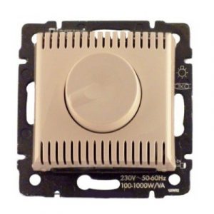 Светорегулятор поворотный 1000Вт Слоновая кость - Valena — изображение 1