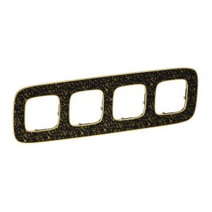 Рамка "Барокко Нуар". 4-постовая универсальная. Valena ALLURE — изображение 1