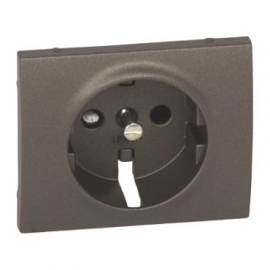 Лицевая панель для розетки 2К+З - с защитными шторками - Тёмная бронза - Galea Life — изображение 1