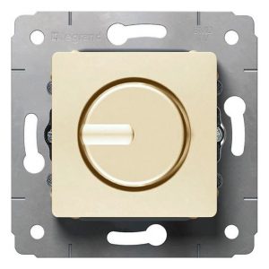 Светорегулятор поворотный 300 Вт, слоновая кость. Cariva — изображение 1