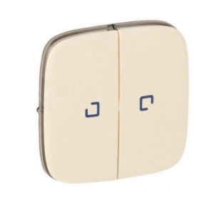 Лицевая панель для выключателя двухклавишного с подсветкой. Слоновая кость. Valena ALLURE — изображение 1