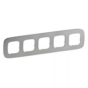 Рамка "Полированная сталь". 5-постовая универсальная. Valena ALLURE — изображение 1