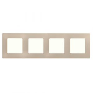 Рамка 4 поста Legrand ETIKA слоновая кость 672514 — изображение 1