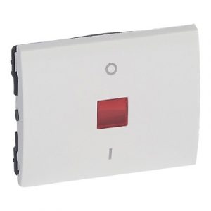 Клавиша двухполюсная с индикацией - Белый - Galea Life — изображение 1