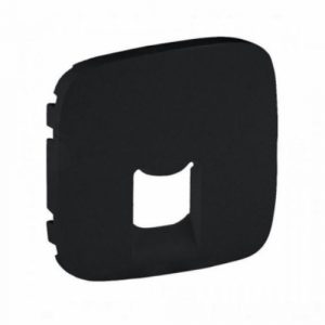 Лицевая панель для одиночных телефонных/информационных розеток. Антрацит. Valena ALLURE — изображение 1